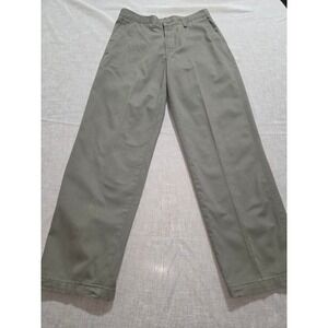 Lee Performance Khakis‎ Mens 33x32 Olive Drab Green Cotton Twill Chino Pants